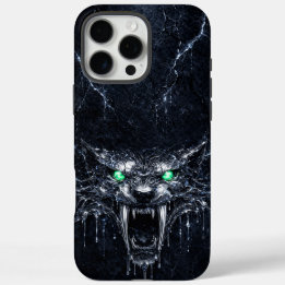 Mercury Sabretooth Green Emerald Eyes iPhone 16 Pro Max Case