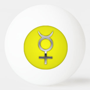 Mercury symbol ping pong ball