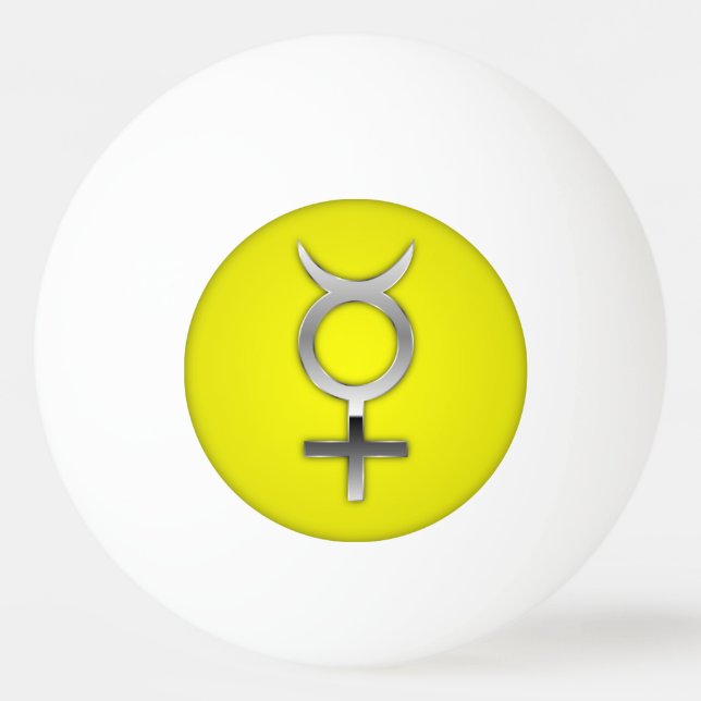 Mercury symbol ping pong ball (Back)
