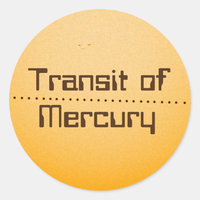 Mercury Transit of the Sun Classic Round Sticker (Front)