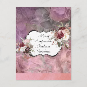 Mercy Compassion Floral Postcard Designer