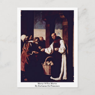 Mercy Of Fra Martin By Zurbaran De Francisco Postcard