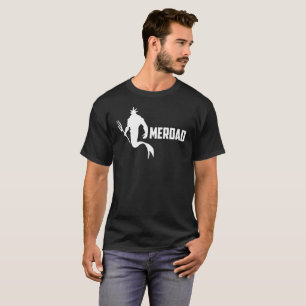 Merdad Father's Day Mermaid Dad Gift Tee