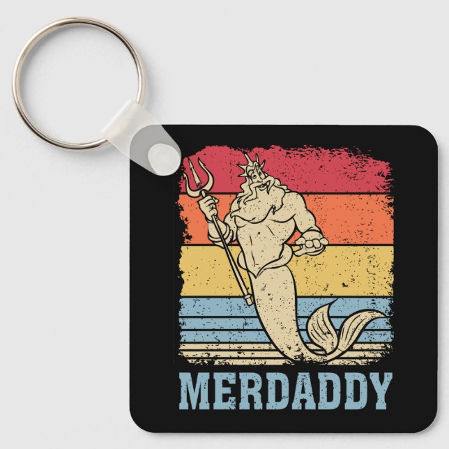 Merdaddy Security Merman Mermaid Daddy Fish Father Key Ring (Front)
