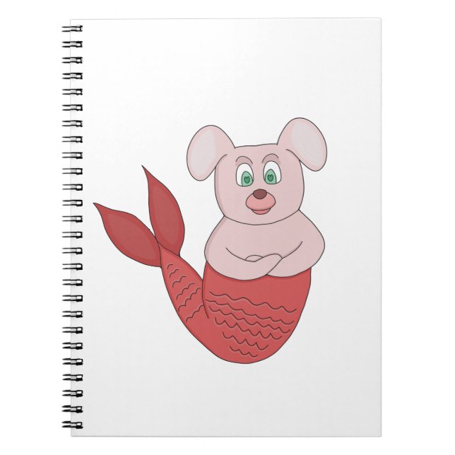 Merdog Merdawg Merman Fish Dog Notebook (Front)