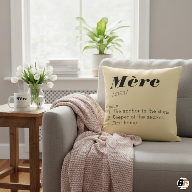 Mère Definition French Mother's Day Gift Cushion (Creator Uploaded)