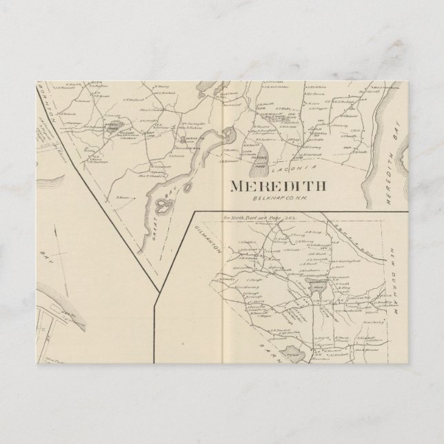 Meredith, Meredith Village Postcard (Front)