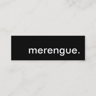 merengue. mini business card