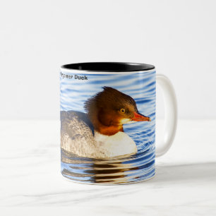 Merganser Duck Two-Tone Coffee Mug