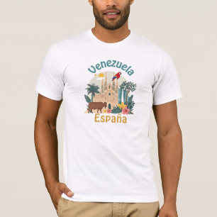 Merger Venezuela Spain - Cultural Design Illustrat T-Shirt
