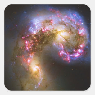 Merging Galaxies - The Antennae Galaxies Square Sticker