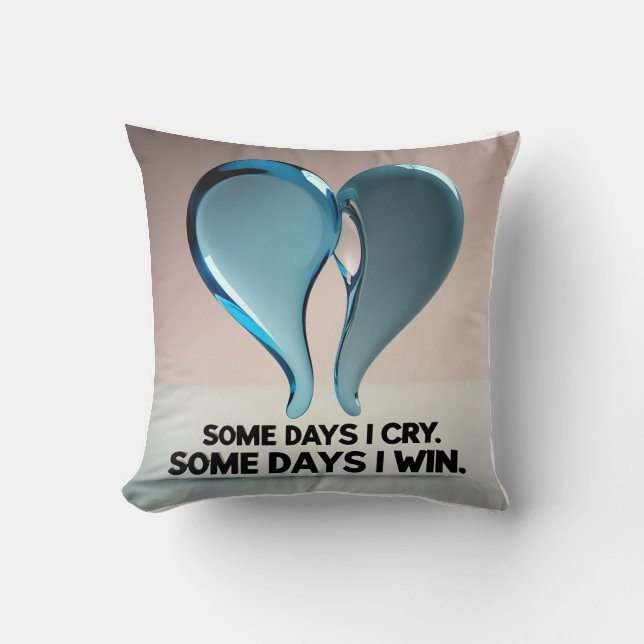 Merging Hearts & Tears: 3D Union of Emotion Cushion (Front)