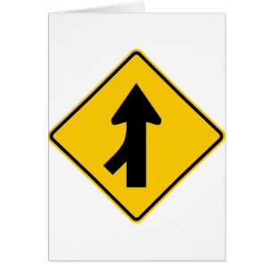 Merging Traffic Highway Sign (Left)