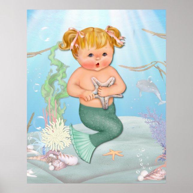 MerGirl  with Starfish Poster (Front)