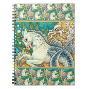 MERHORSE & WHITE OCTOPUS, FANTASY UNICORN HORSE NOTEBOOK