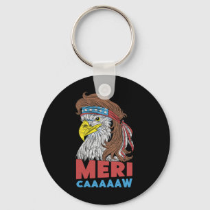 Meri-caaaaaw - Eagle Mullet 4th Of July Usa Americ Key Ring