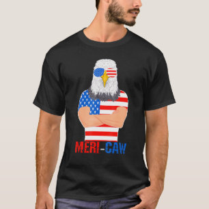 Meri-Caw Cool Bald Eagle Patriotic 4th Of July Men T-Shirt