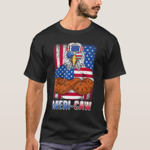 Meri Caw Patriotic Usa Flag Independence 4th Of Ju T-Shirt
