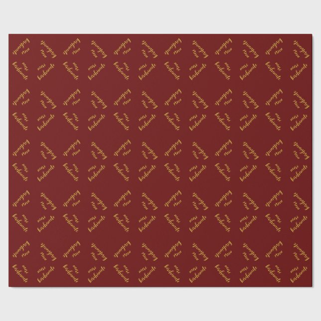 MERI KIRIHIMETE GOLD RED AOTEAROA NZ LUXURY XMAS  WRAPPING PAPER (Seam)