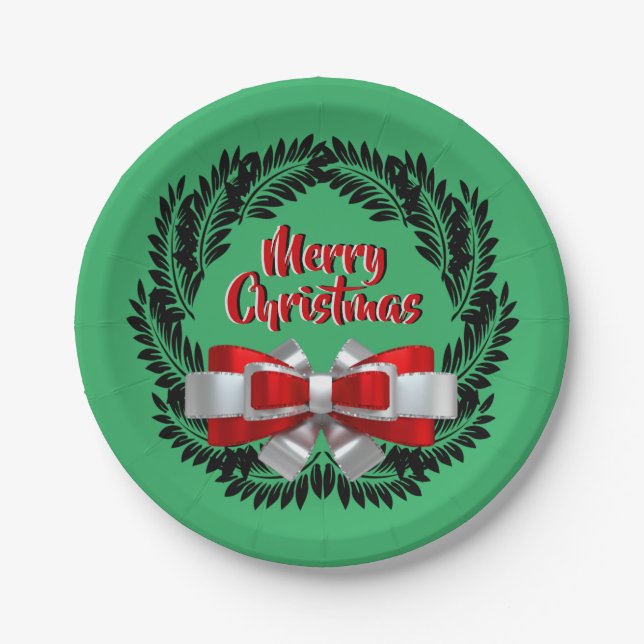 Meri Kirihimete Maori for Merry Christmas 7" Paper Plate (Front)