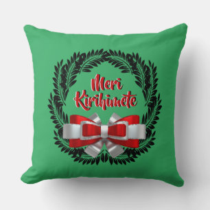 Meri Kirihimete Maori for Merry Christmas Cushion