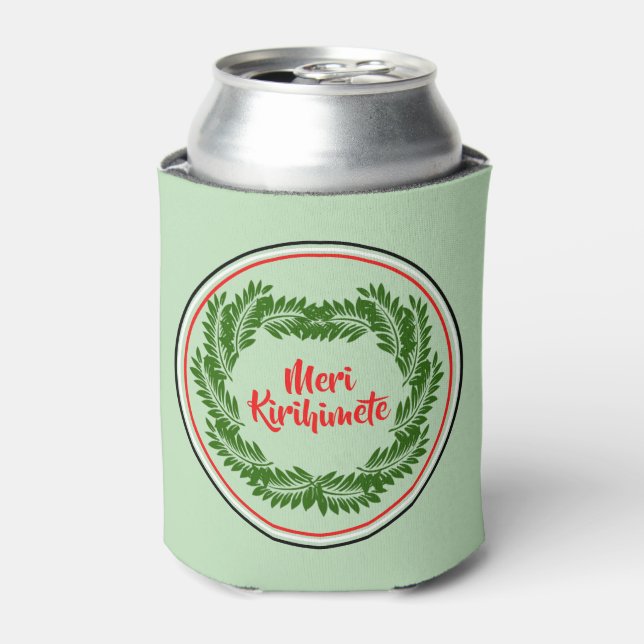 Meri Kirihimete Maori Merry Christmas Can Cooler (Can Front)