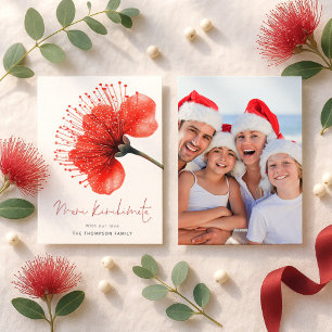 Meri Kirihimete Pōhutuka Photo NZ Christmas  Holiday Card