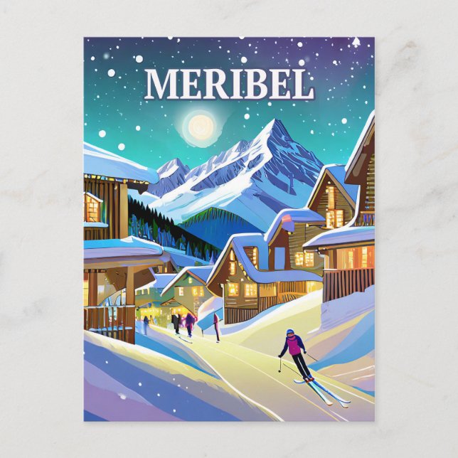 Meribel: Alpine Harmony under the Winter Light Postcard (Front)