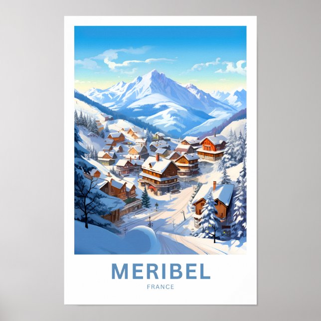 Meribel France Travel Print (Front)
