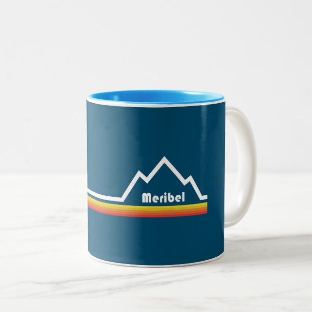 Meribel France Two-Tone Coffee Mug (Front Right)