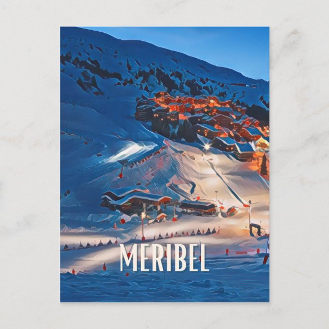 Méribel Ski Resort Postcard (Front)