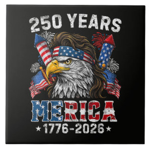 Merica 250 Anniversary USA 250 Years Ceramic Tile