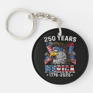 Merica 250 Anniversary USA 250 Years Key Ring