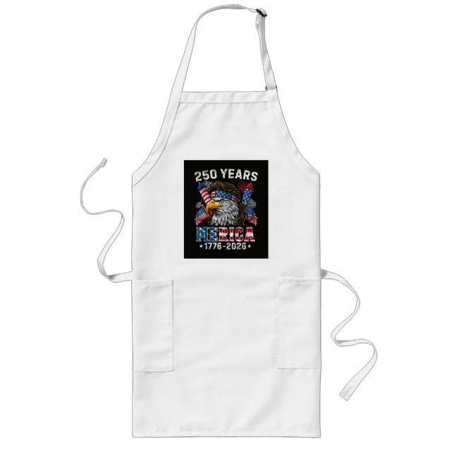 Merica 250 Anniversary USA 250 Years Long Apron (Front)