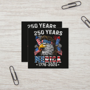 Merica 250 Anniversary USA 250 Years Square Business Card