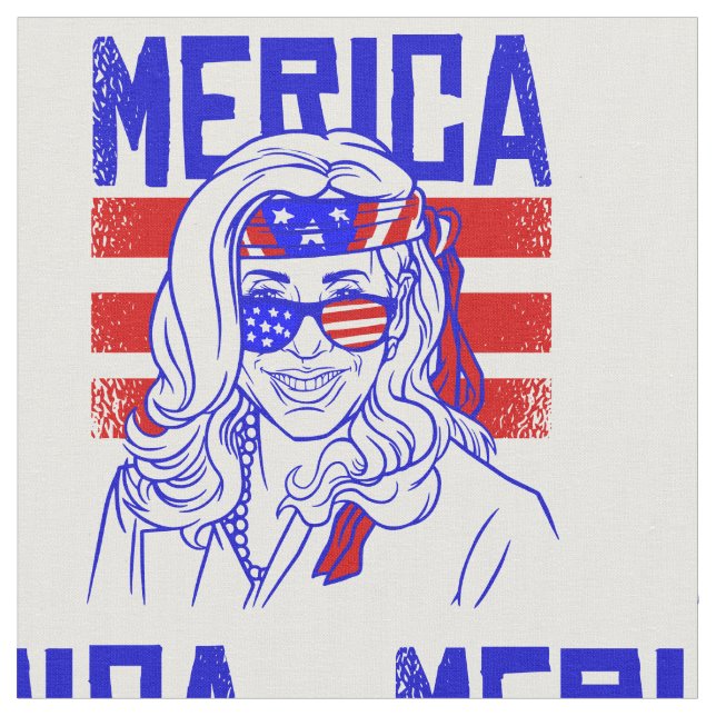 merica 4th july kamala harris  fabric (Close Up)