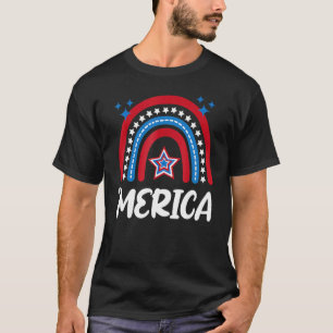 Merica 4th Of July 2022 Cute American Flag Colours T-Shirt