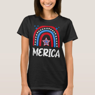 Merica 4th Of July 2022 Cute American Flag Colours T-Shirt