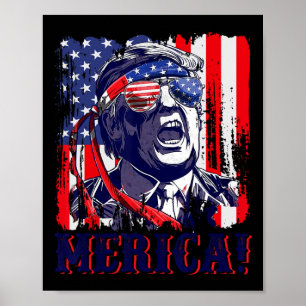 Merica 4th Of July American Flag Murica merica Gif Poster