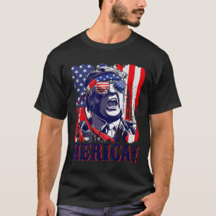 Merica 4th Of July American Flag Murica merica Gif T-Shirt