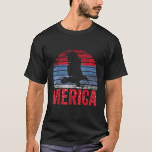 Merica 4th Of July American Flag Usa Eagle Indepen T-Shirt