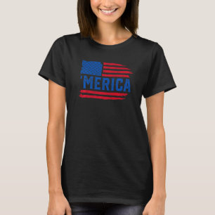 Merica 4th Of July Boys Girls Women Patriotic Amer T-Shirt