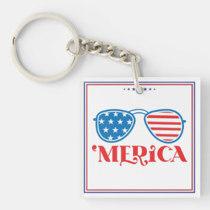 Merica 4th of July Design-32042 Key Ring