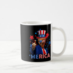 Merica 4th Of July Fireworks Funny Trump Independe Coffee Mug