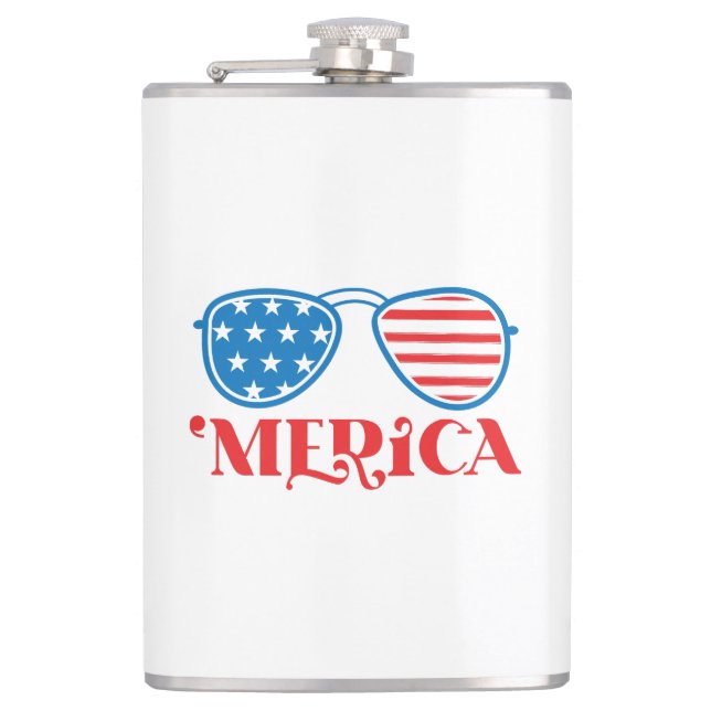 'Merica - 4th of July Hip Flask (Front)