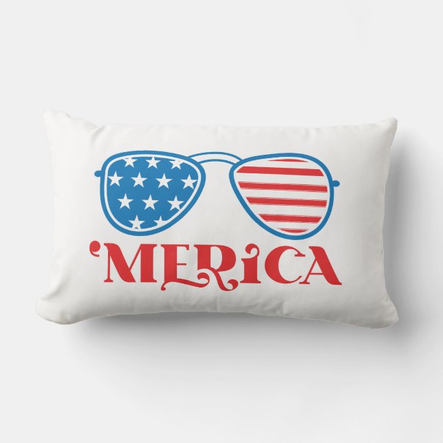 'Merica - 4th of July Lumbar Cushion (Front)