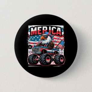 Merica 4th Of July Shirts Boys Kids American Flag 6 Cm Round Badge