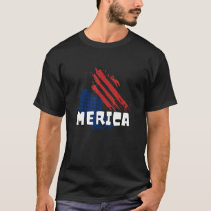 Merica 4th Of July Usa Flag T-Shirt