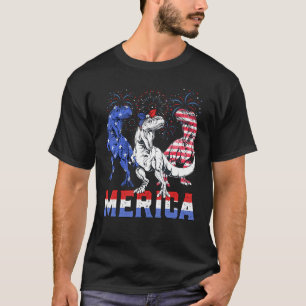 Merica American Flag 4th of July Kids Baby Toddler T-Shirt