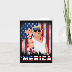 Merica Bae Salt Sprinkle American Flag Patriotics Card